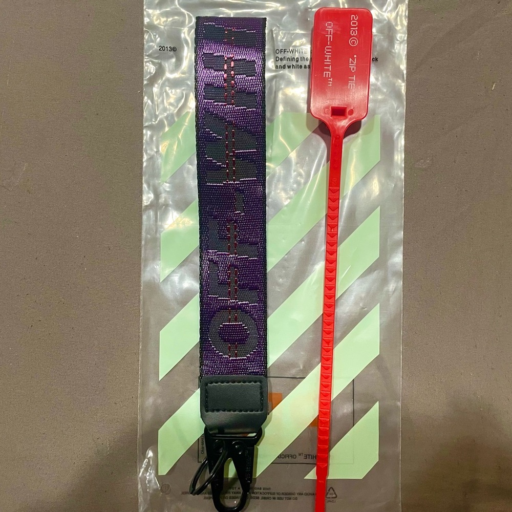 Purple Off-White Keychain